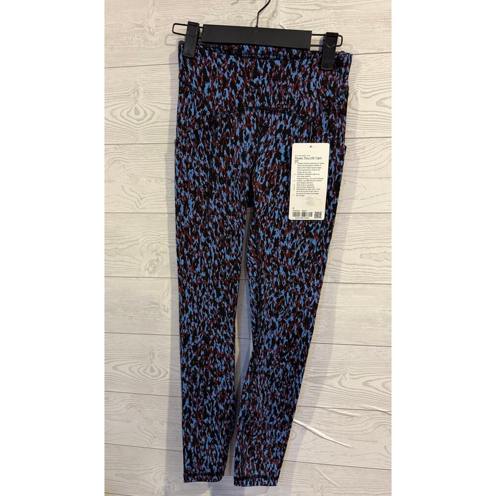 Lululemon Swift Speed High-Rise Tight 28" Leopard Camo Blue Nile Multi SZ 2 - Picture 5 of 7